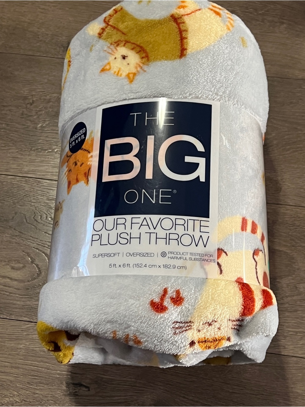 The Big One Cat Print Oversized Throw New
